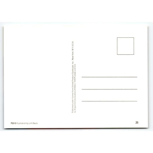 Vintage Garfield Postcard "Here's Something To Do While I'm Gone" Puzzle Unused - Picture 2 of 2